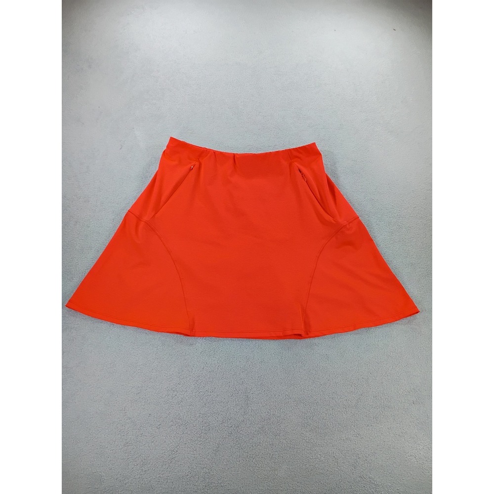 Tail Womens Active Skort Orange Small Zipper Pockets Built-in Shorts